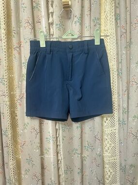 Burlebo Everyday Shorts Deep Water Navy Mayan Pocket Boys S 5-6 EUC